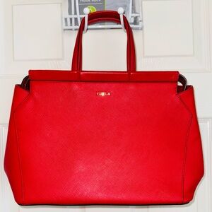 NWT Red FURLA  Bag  w/ White Dust Bag